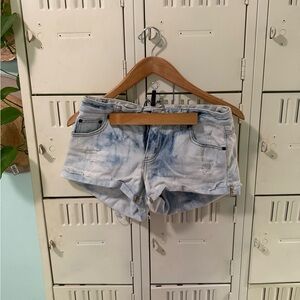 Billabong Blue Jean Shorts Distressed Casual